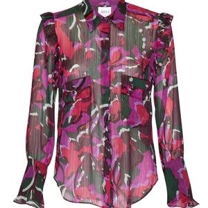 Misa - Anita Top in Holiday Sparkle Abstract